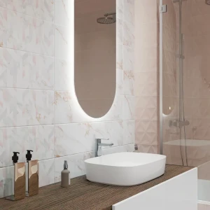 Плитка настенная Mersey Calacatta A0554D14107 20x40 см 1.6 м² матовая цвет бежевый 89352886 STLM-2046698