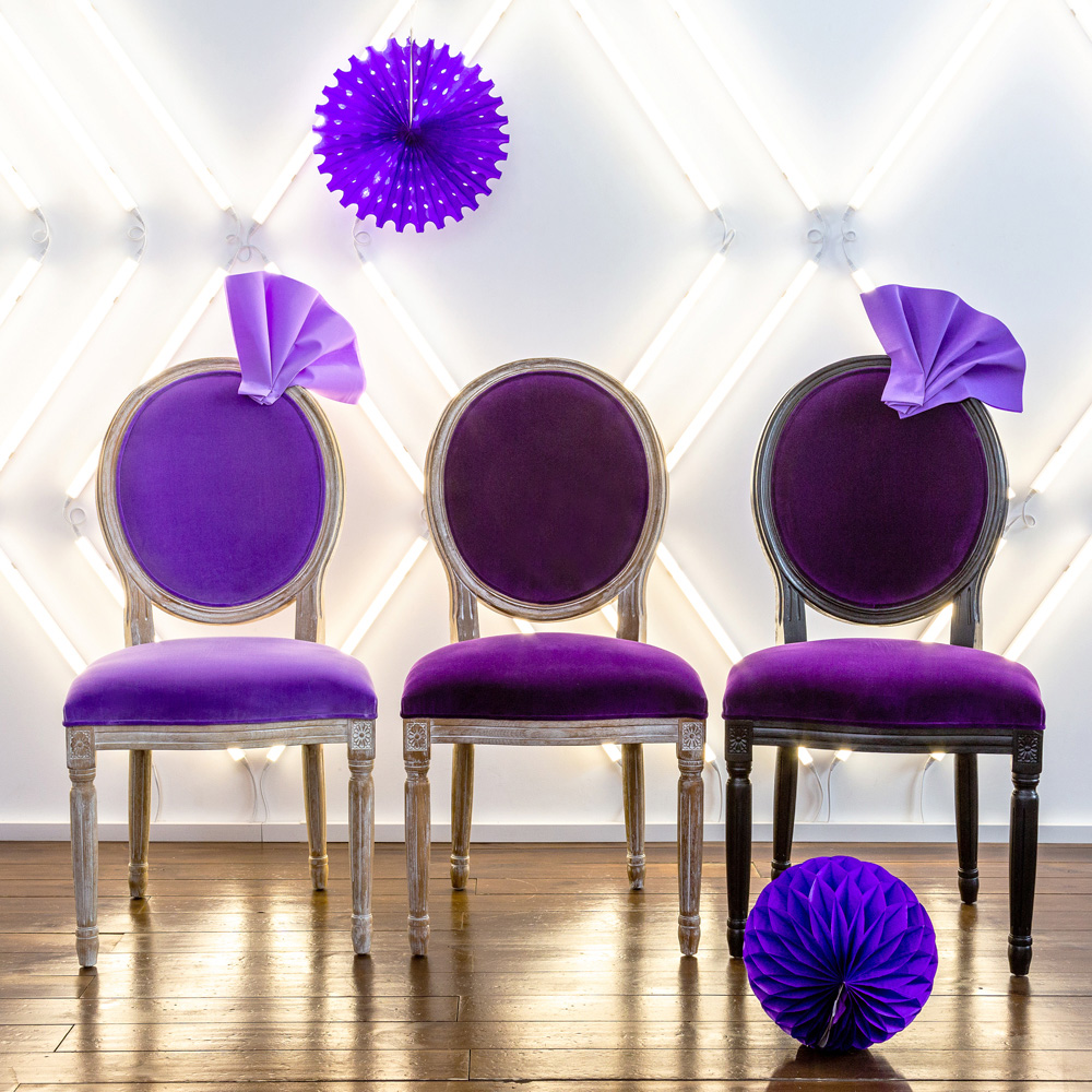 3113010 Стул «Луи / Ультрафиолет» (бархат, лесной орех) Object Desire  - Вид №4