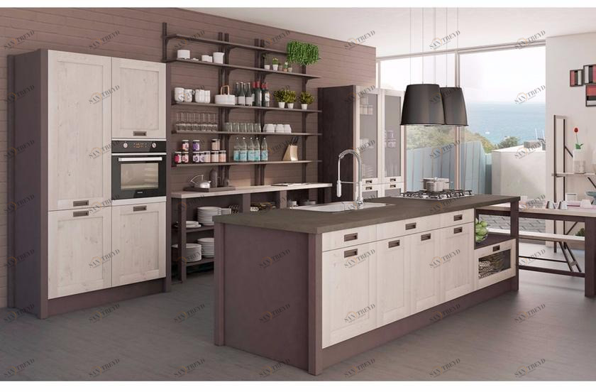 CREO Kitchens Модульная кухня с островом sun-id-1516179