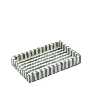 600852-WG ABHIKA ЛОТОК ПОЛОСЫ WHITE/GREY