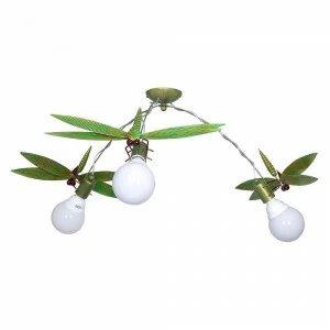 Люстра потолочная детская с тремя рожками Wazka LUMINEX WAZKA 326539 Зеленый