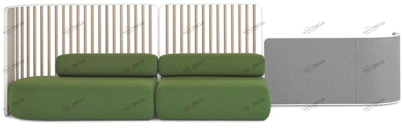 Lapalma Модульный диван со съемным чехлом из ткани Plus sun-id-1360796