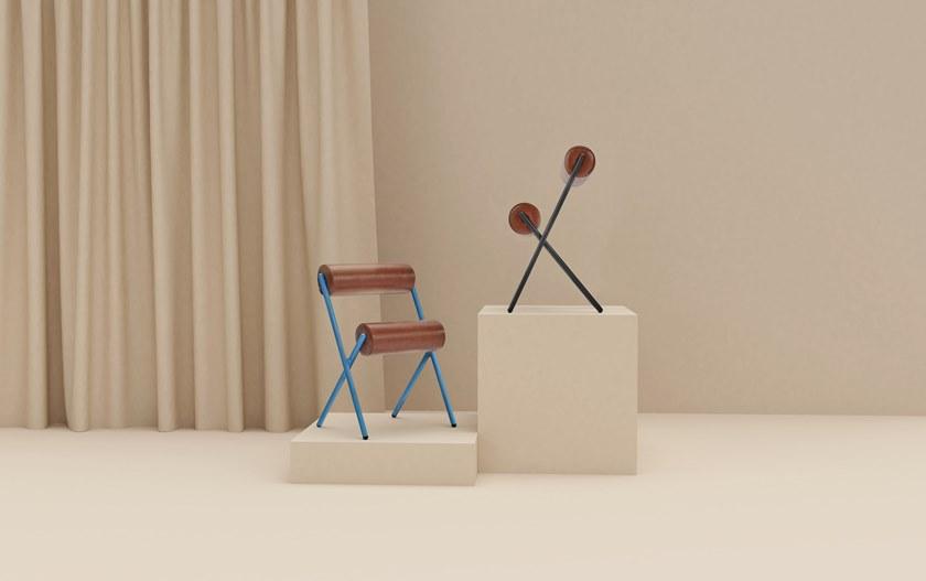 Sancal Стул с цилиндрическими кожаными подушками  349.46.j  - Вид №6