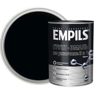 Грунт-эмаль по ржавчине 3в1 Empils PL гладкая цвет черный 0.9 кг