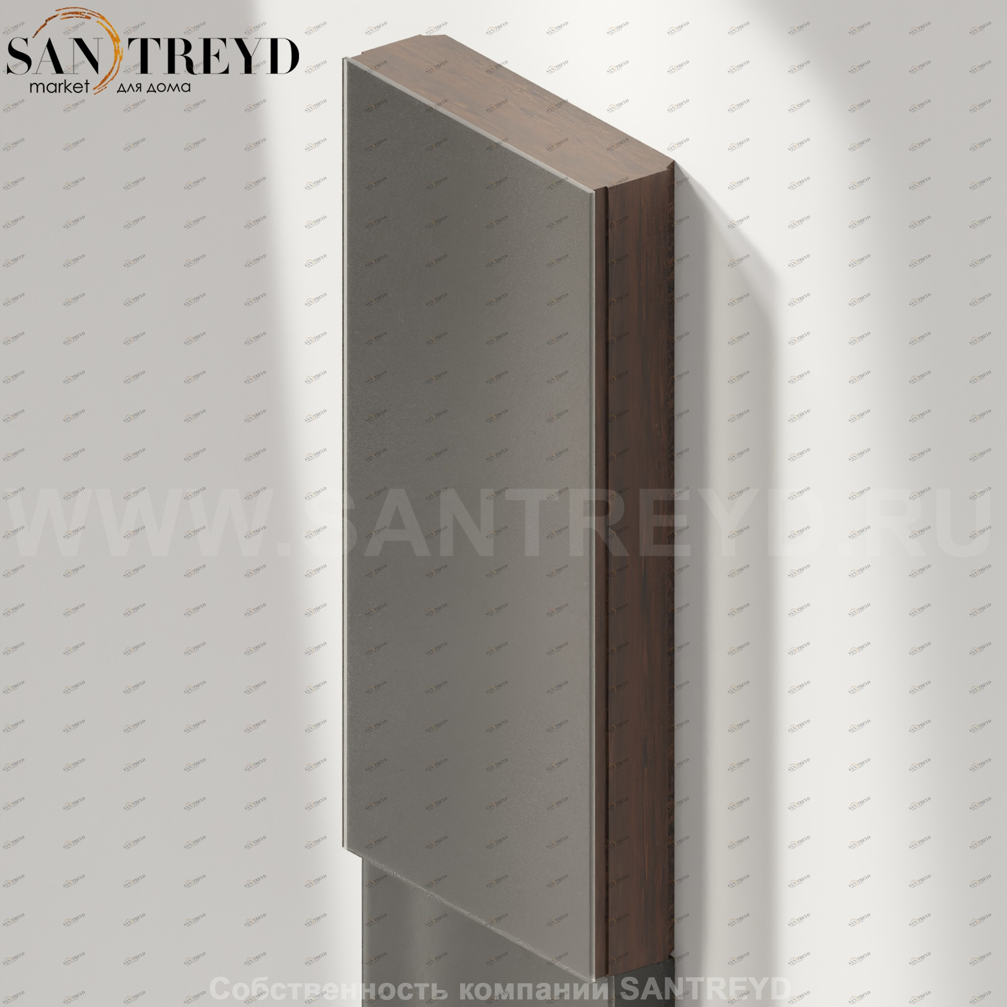 Верхний модуль со стеклянной дверью MONOLITH коричневый дуб Agape AMON1291UG