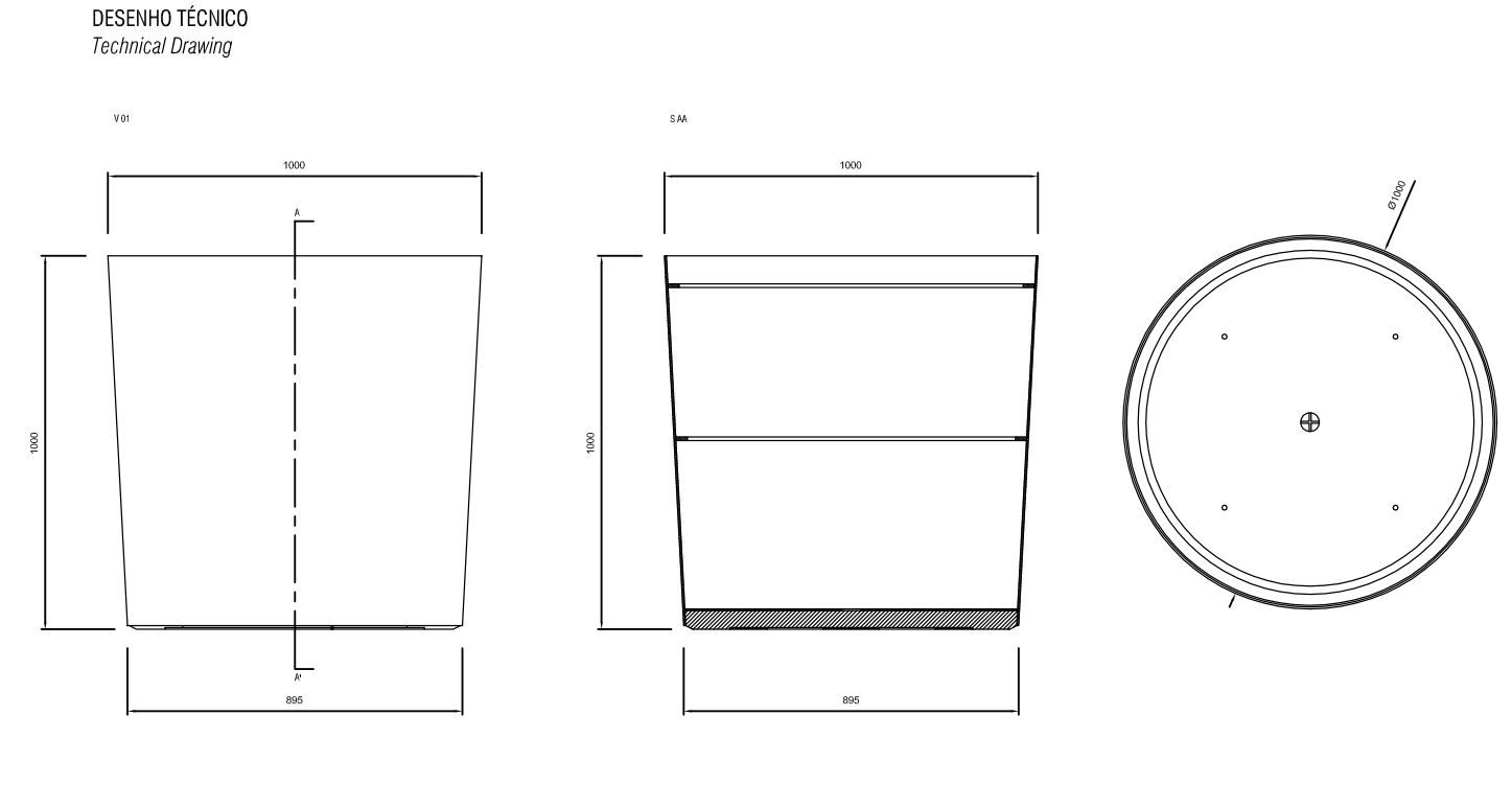 Круглый стальной плантатор amop Lugarcomum ARCH-00149353 - Вид №5