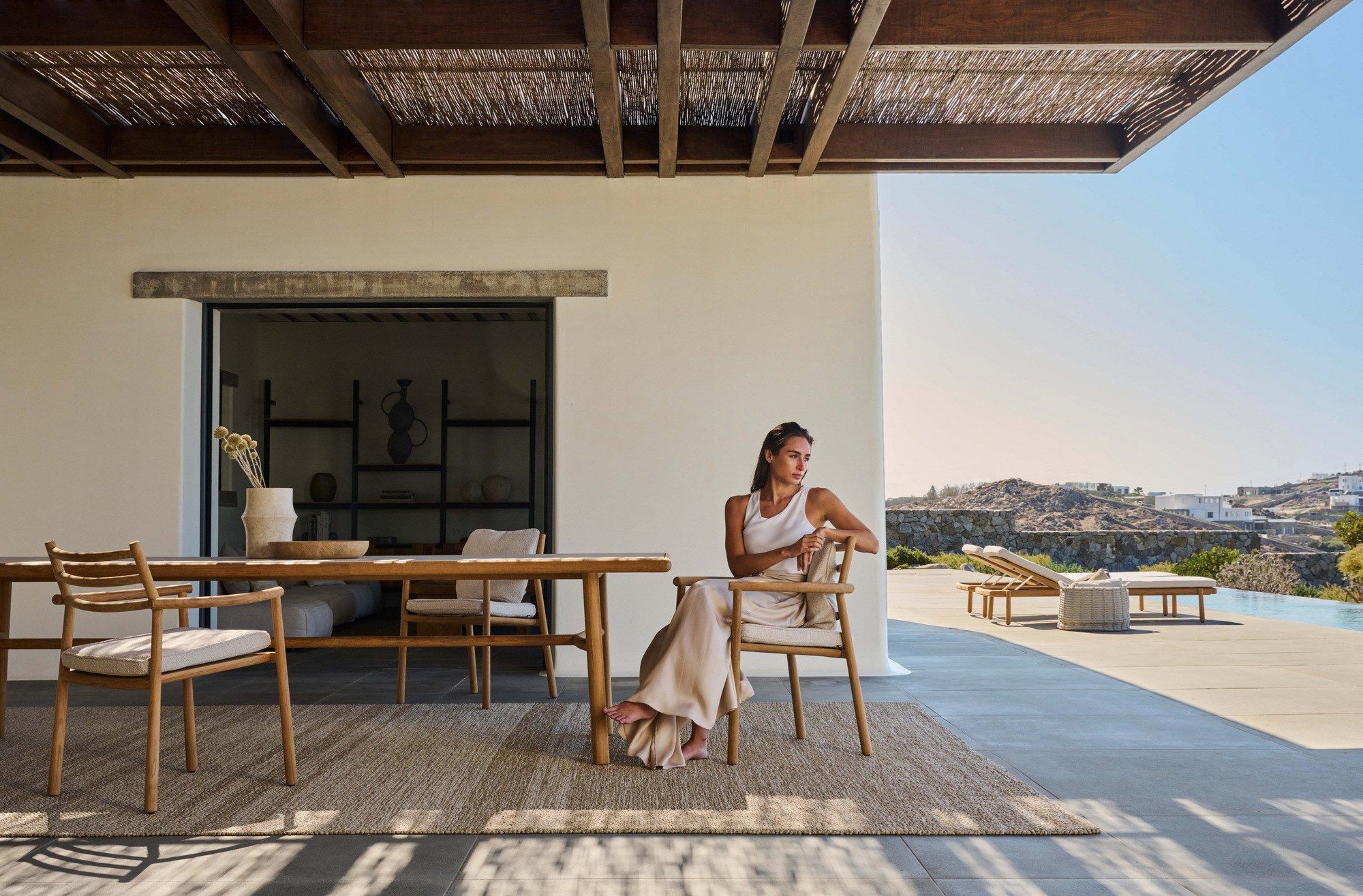 Прямоугольный стол из тикового дерева с керамической столешницей TRIBÙ Ukiyo ARCH-00084042 - Вид №3