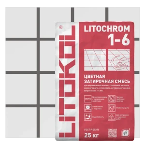 Затирка цементная Litokol Litochrom 1-6 C.40 цвет антрацит 25 кг
