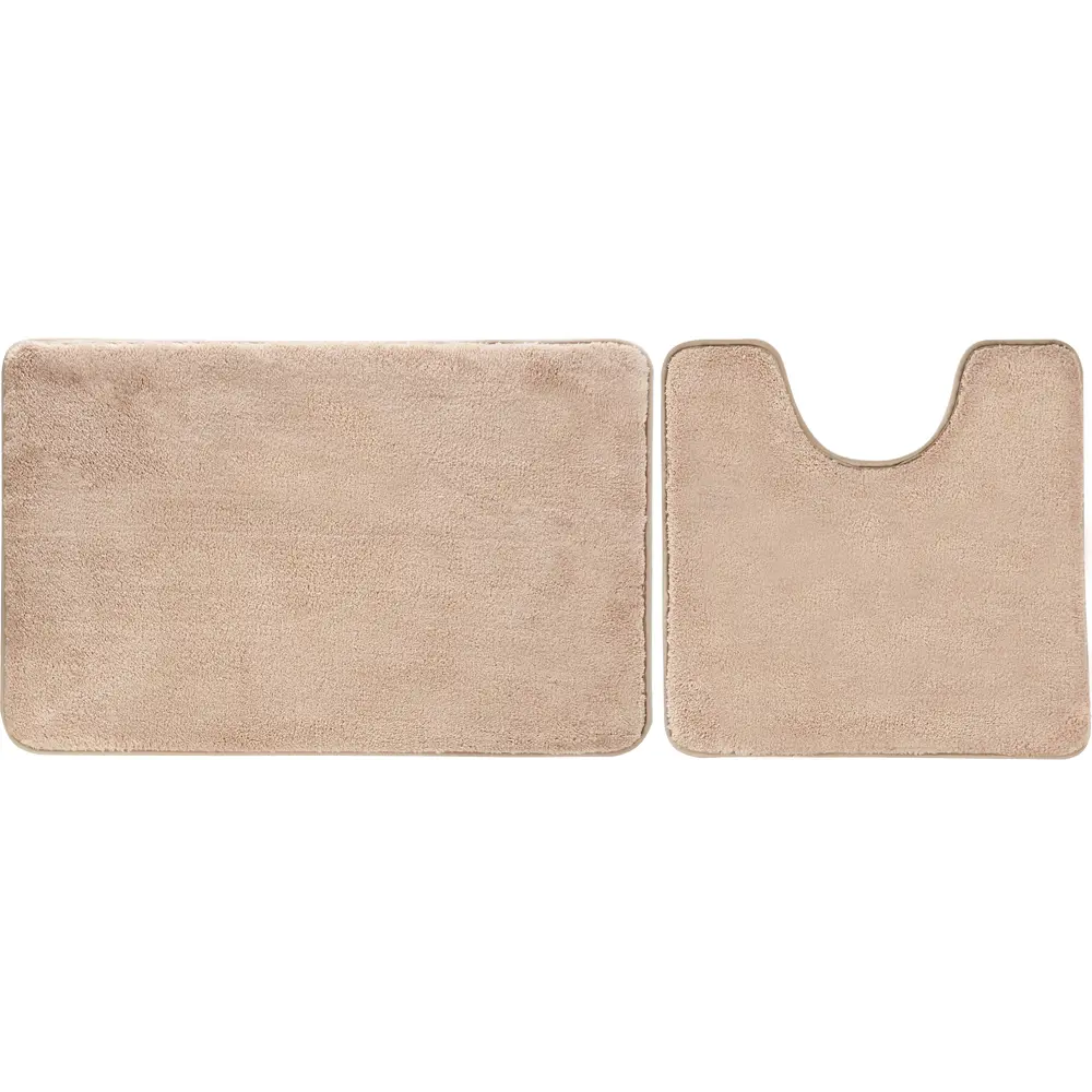Набор ковриков для ванной комнаты Jersey 45x70/45x45 см цвет бежевый Santreyd PRM-1119 STLM-2173444