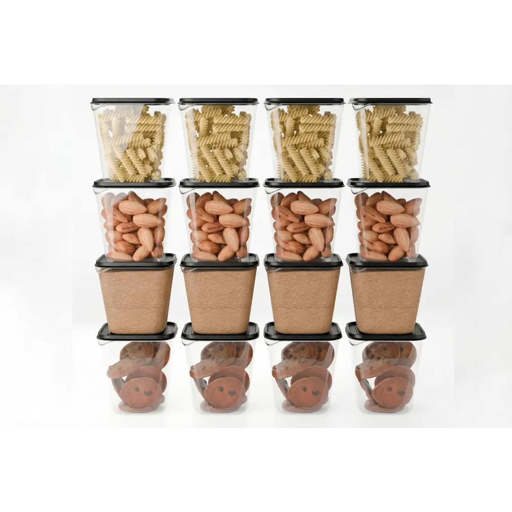 Набор пищевых контейнеров Пруфа 6900 мл полипропилен прозрачный 12 шт Santreyd STLM-2091817 - Вид №1