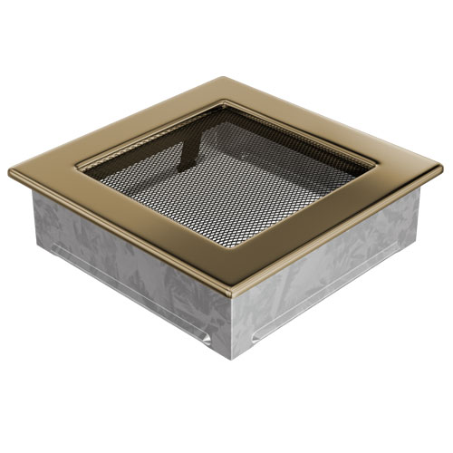 Вентиляционная решетка Kratki 17х17 (золото) 4137 - Вид №1