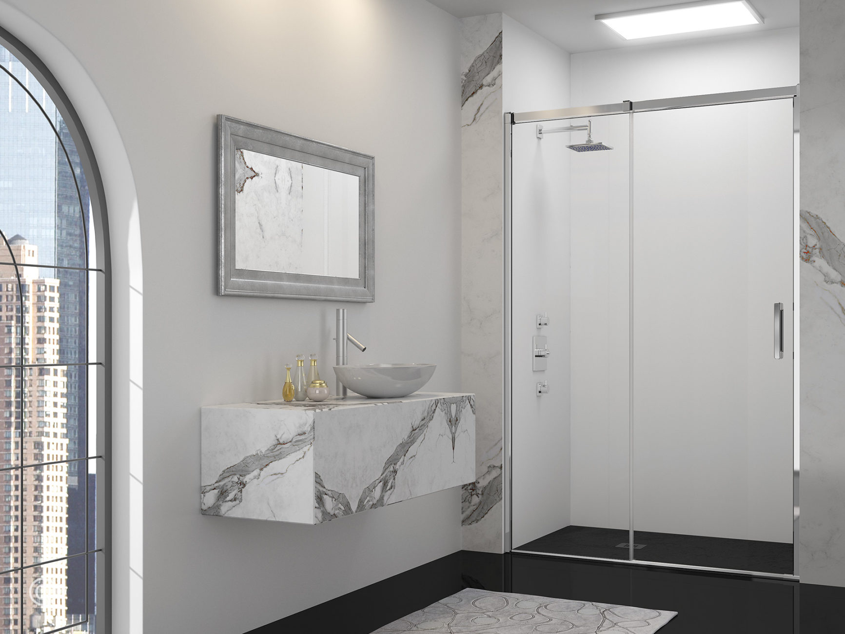 Дверь в нишу GMKLEDACL Merlyn Arysto Хромированный 