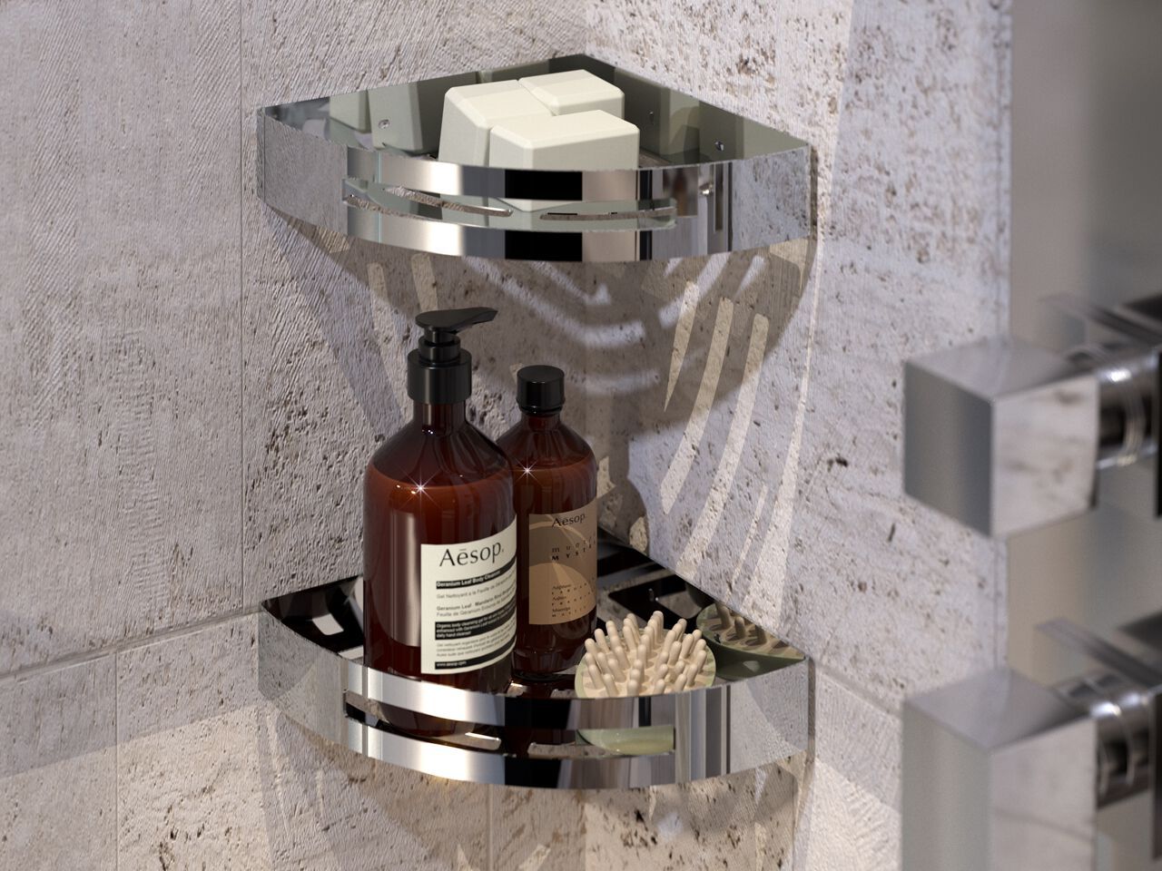 Настенная мыльница из нержавеющей стали для душа GEDY NERVA ARCH-00120637 - Вид №5
