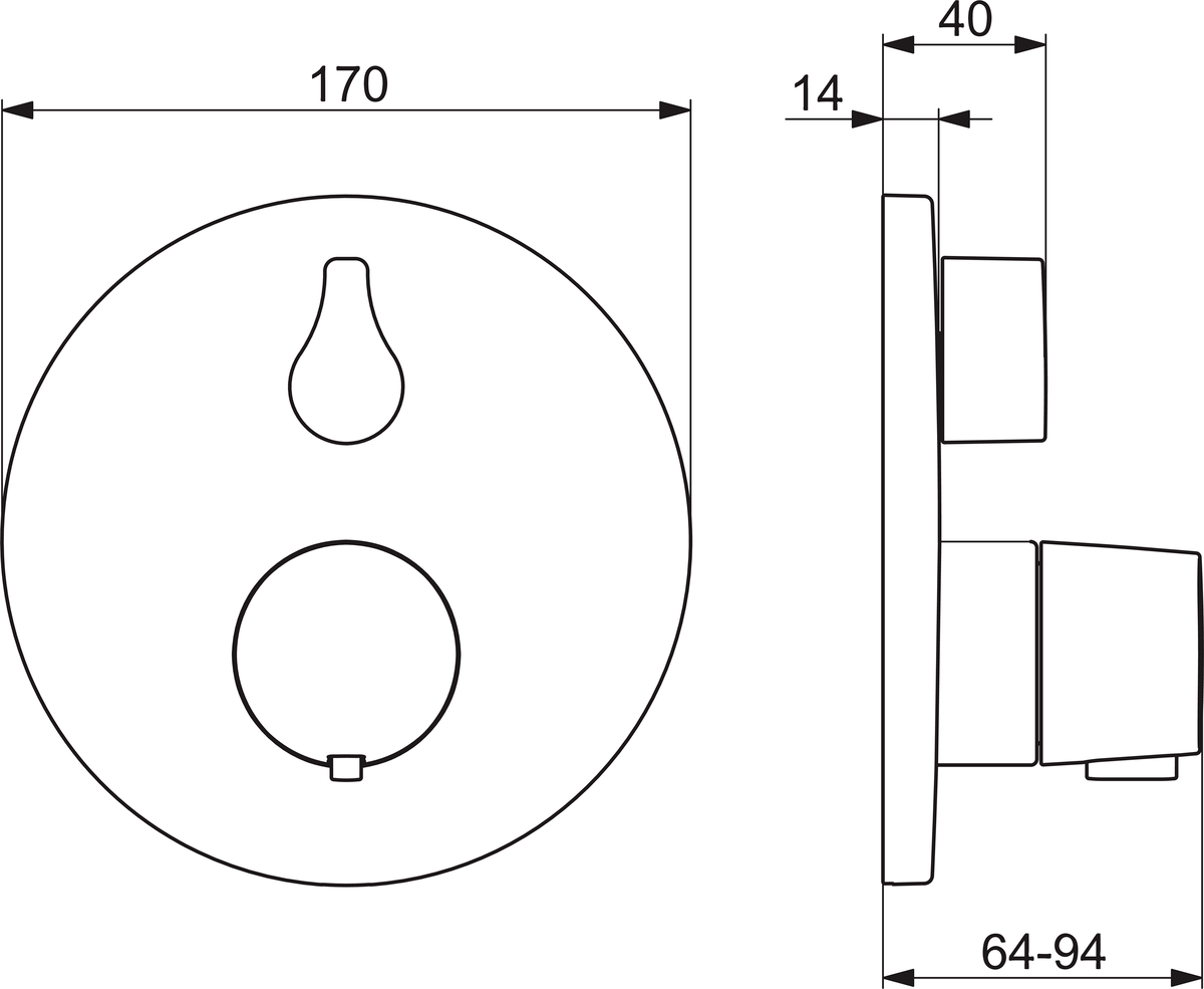 Oras 2087 Панель смесителя для душа 2087 Bluebox Хром  - Вид №1