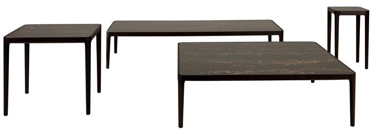 Tonin Casa Низкий квадратный журнальный столик из керамогранита sun-id-1500508 - Вид №3