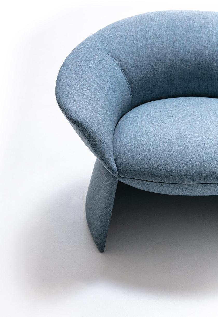 La Cividina Кресло из ткани с обитым основанием Swale sun-id-1369398 - Вид №6