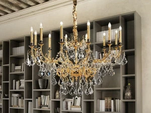 Masiero Люстра из латуни с кристаллами накаливания Odessa