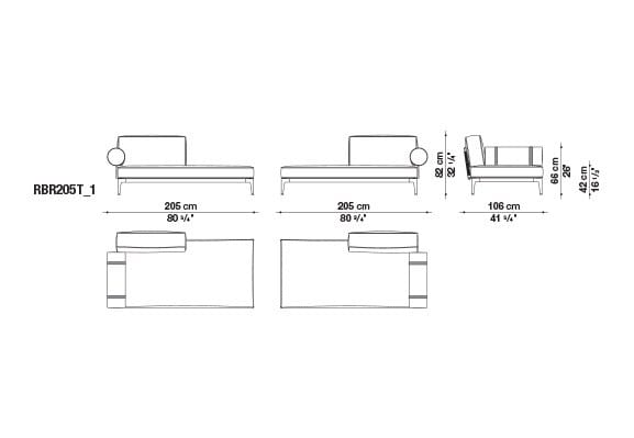 Ткань сад диван B&B Italia Outdoor смородина ARCH-00042710 - Вид №28