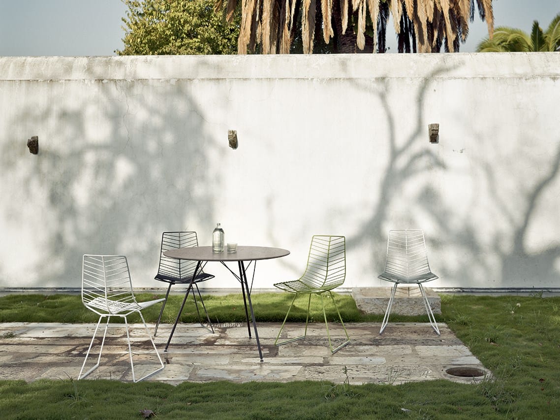 Стальной круглый садовый стол Arper ARCH-00043190 - Вид №15