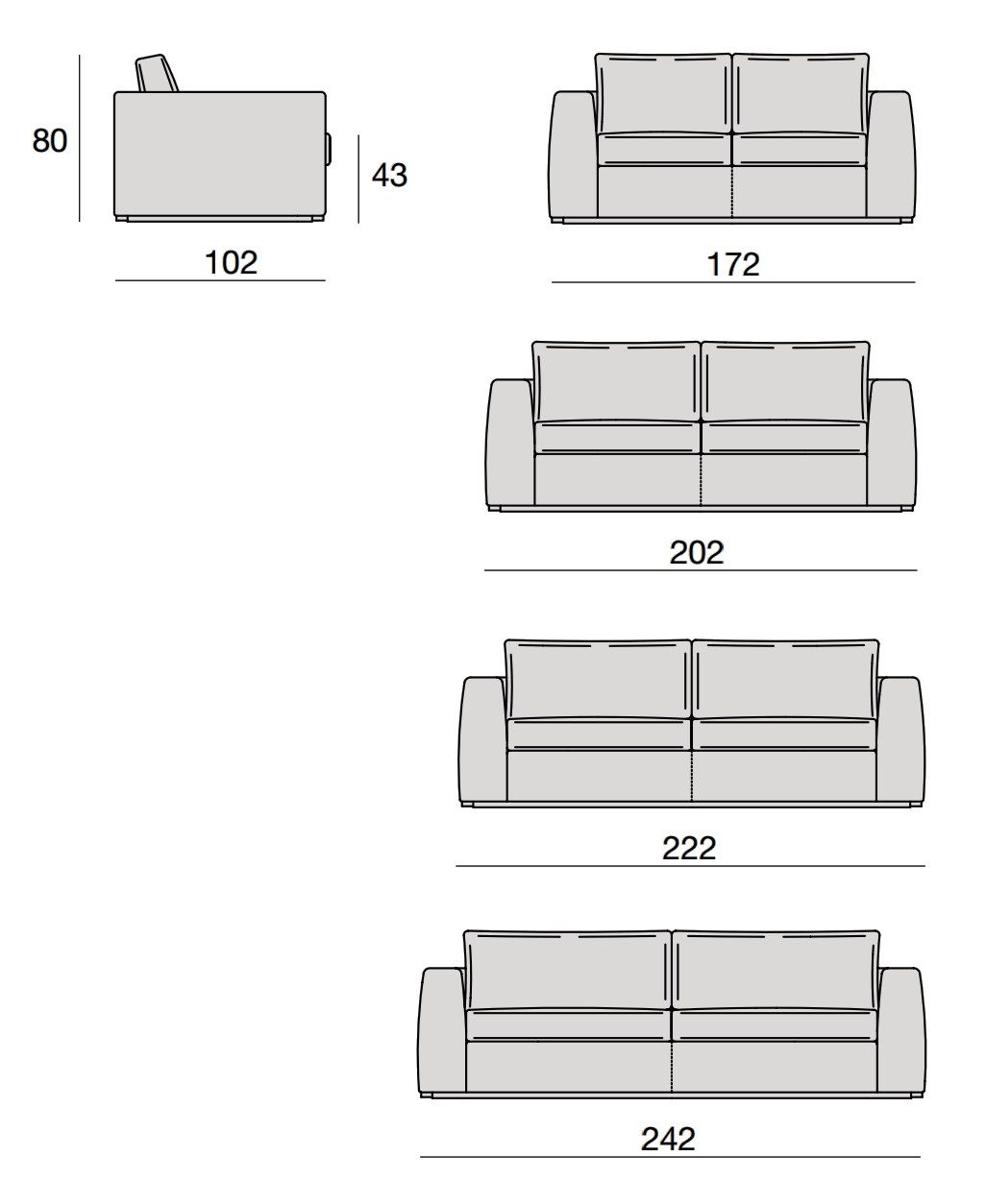 Ткань раскладной диван-кровать CTS SALOTTI ARCH-00048390 - Вид №3