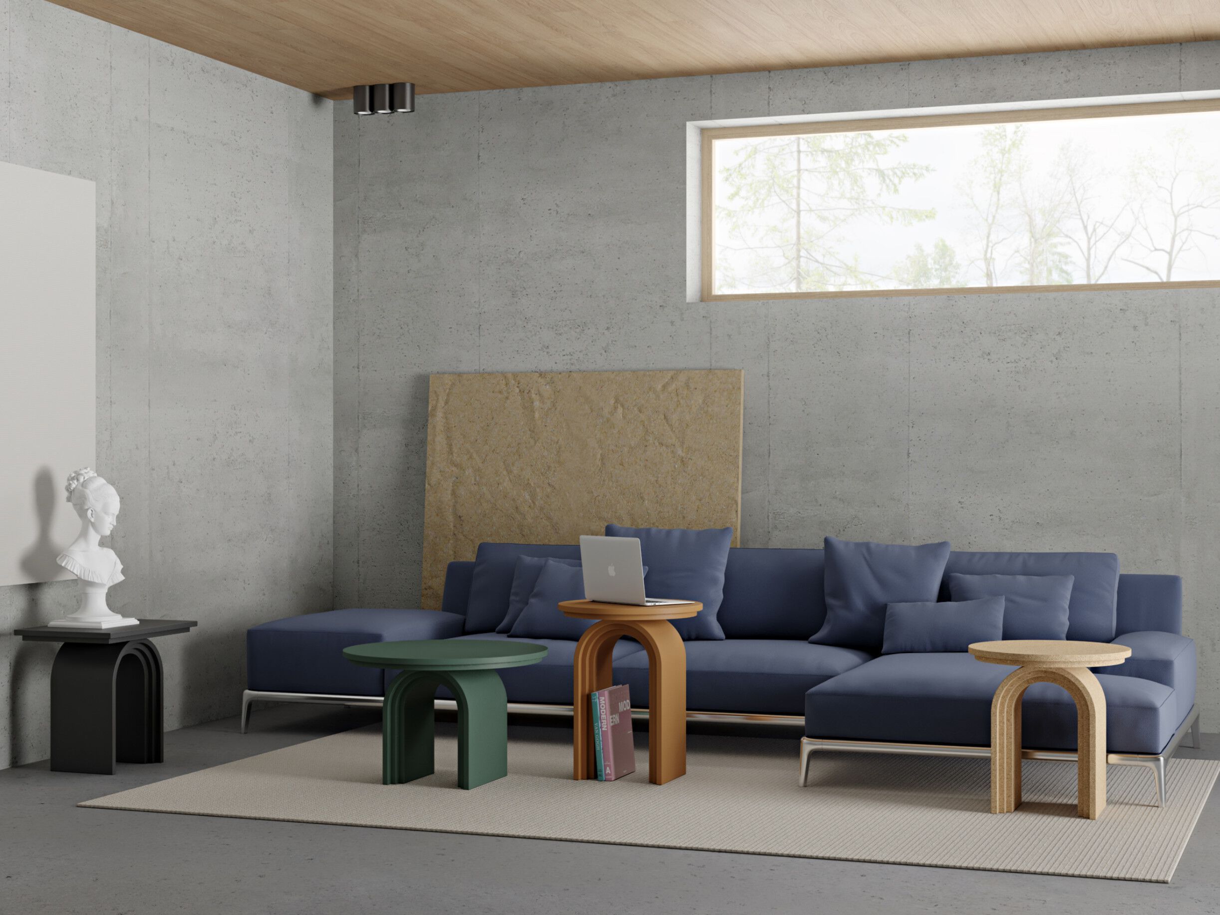 Деревянный круглый журнальный столик DIZA RAINBOW ARCH-00051822 - Вид №6