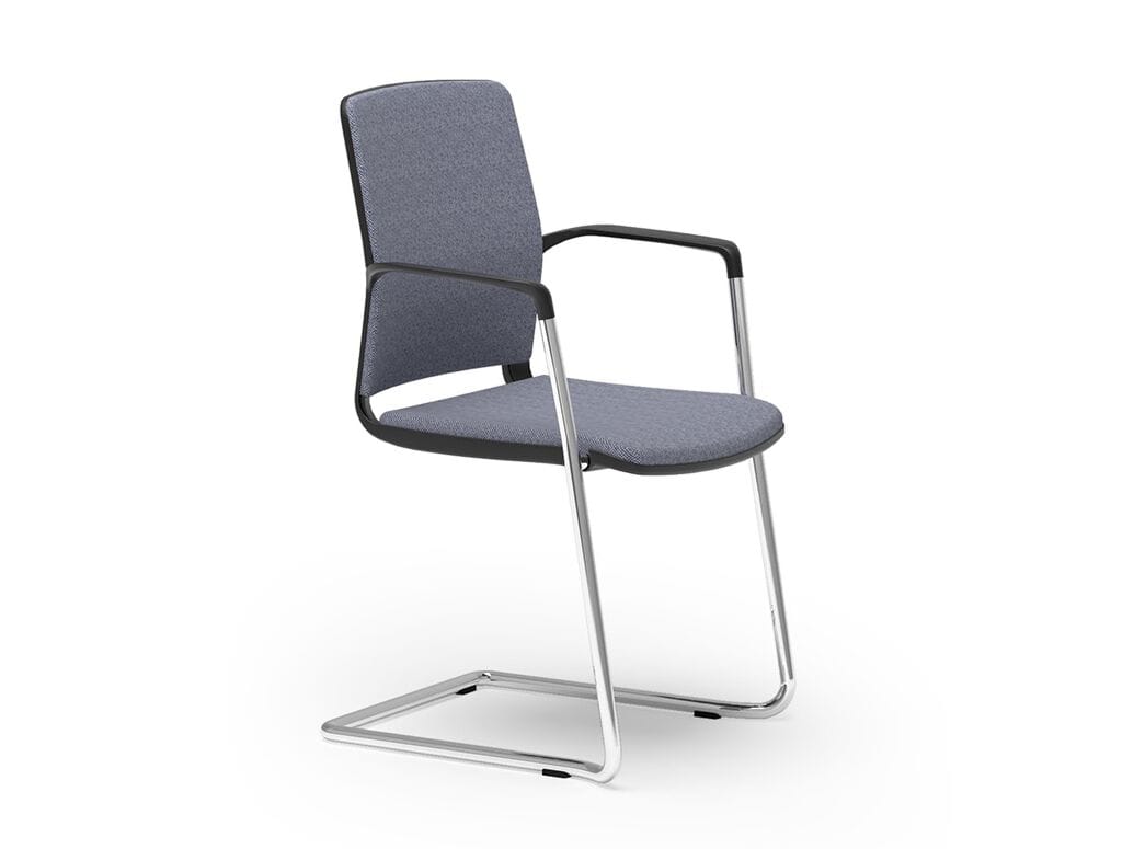 Пластиковый консольный стул для конференций с подлокотниками SCHNEEWEISS interior Eight ARCH-00146648 - Вид №1