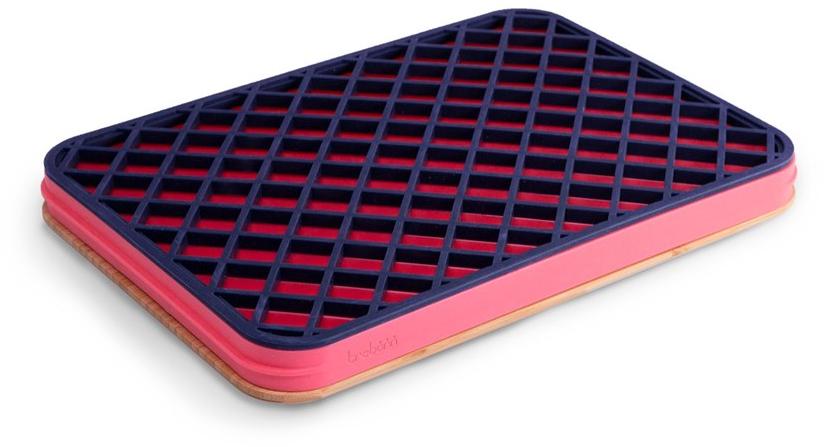 Trebonn Бамбуковая разделочная доска, поддон для сбора капель и силиконовый держатель для посуды  1120108  - Вид №1