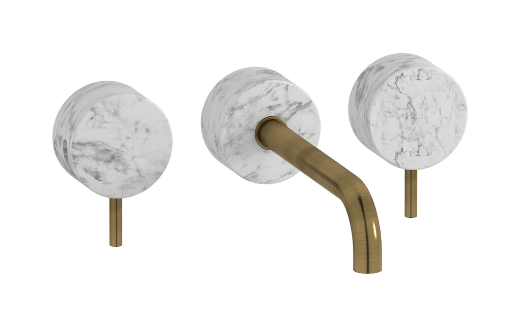 Смеситель с длинным изливом для раковины WE ARE IB mr307mb_1 Modern Bronze Marmo