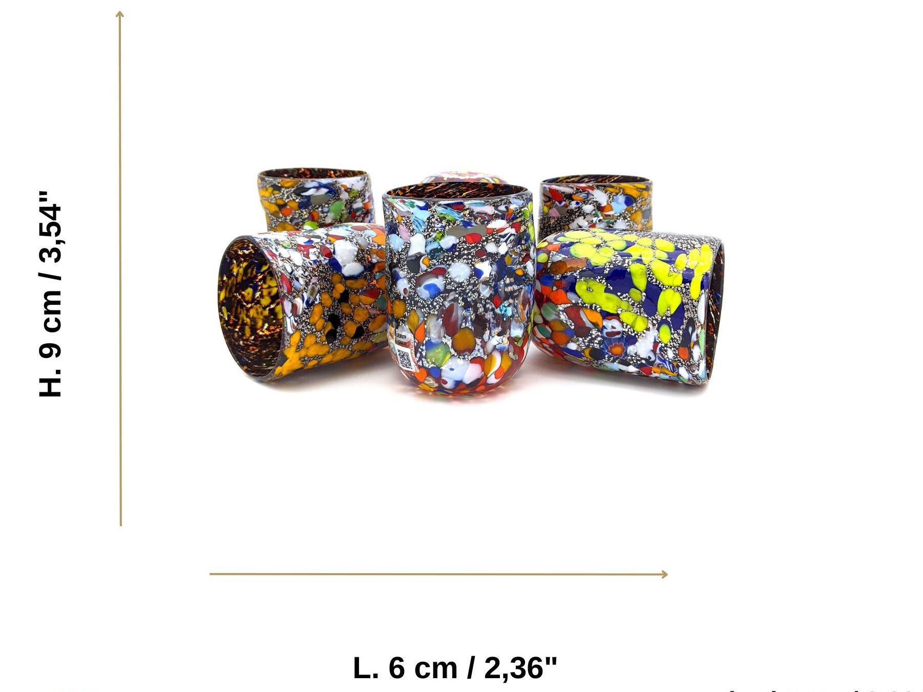 Набор из шести стаканов из муранского стекла ручной работы YourMurano готы ARCH-00067640 - Вид №8