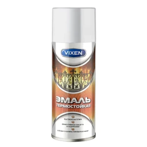 Эмаль аэрозольная термостойкая Vixen 500 мл цвет белый