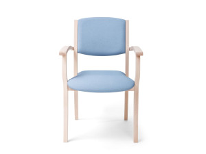 Штабелируемый тканевый стул с подлокотниками