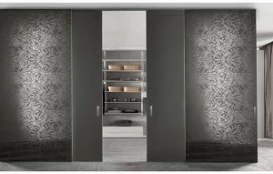 Longhi Раздвижная дверь из зеркального стекла для гардеробных Aluminiun chic – doors Serie 395