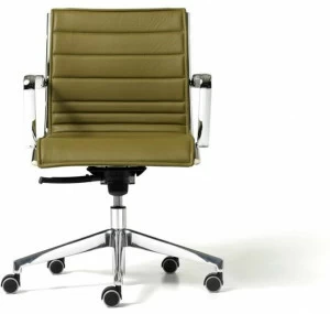 Diemme Офисное кресло из кожи с 5-ю спицами и подлокотниками Auckland