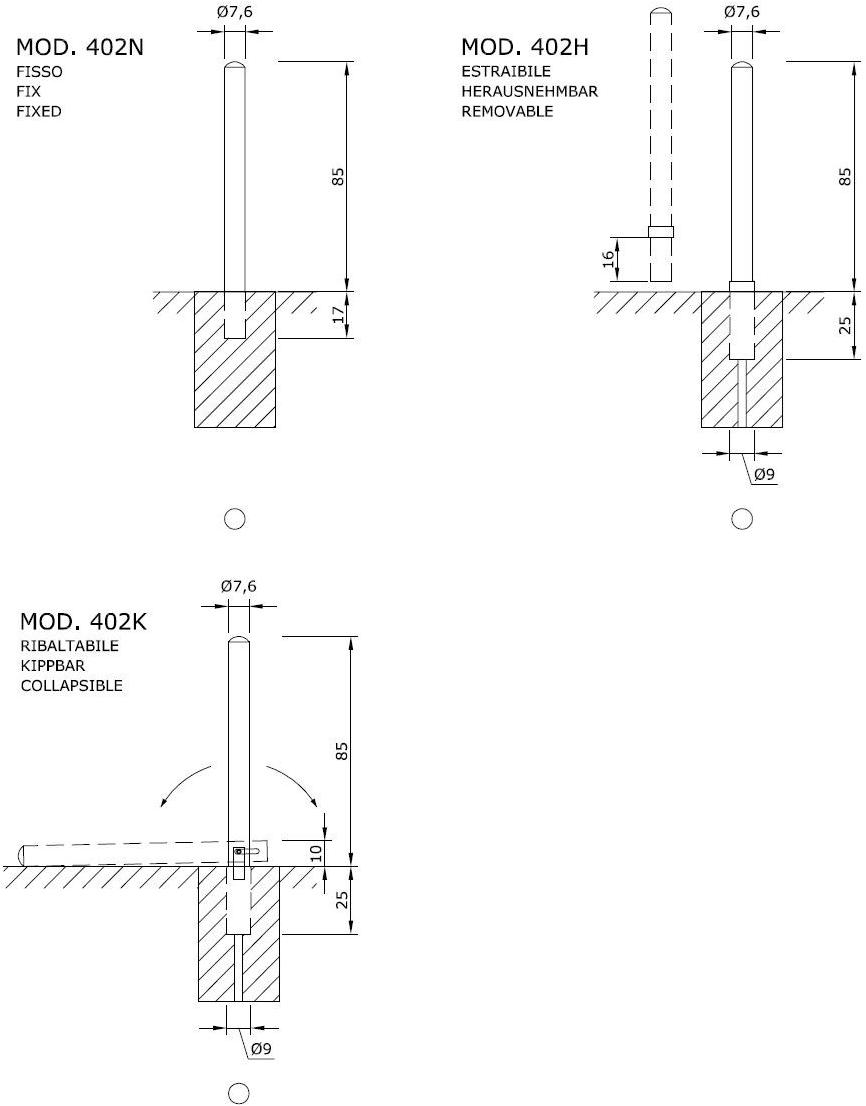 Euroform W Столб металлический  402, 403  - Вид №8