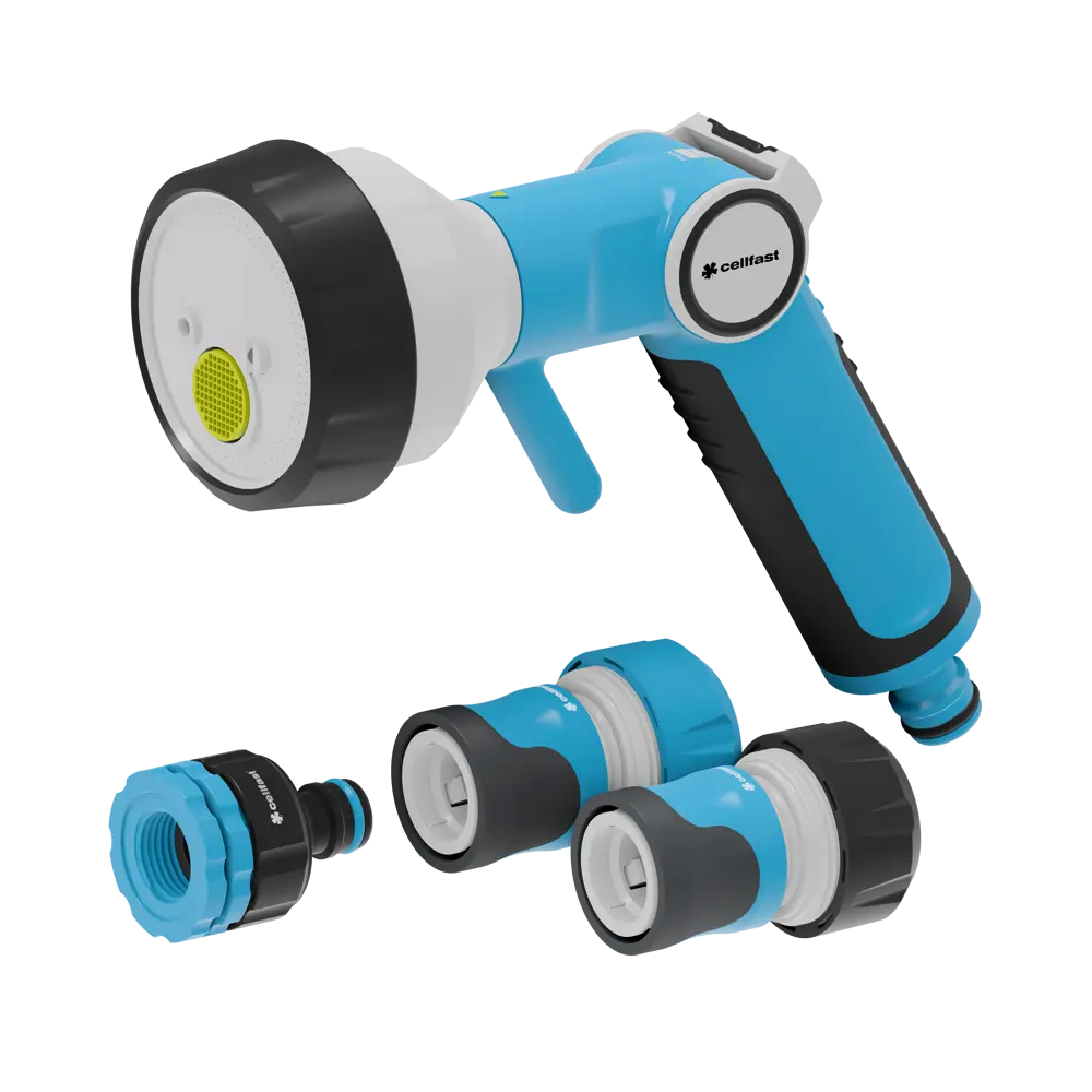 Набор Пистолет-распылитель для полива Cellfast Eco Plus с коннекторами 3/4" 4 режима STLM-2007082 - Вид №5