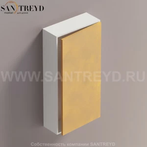 LIFT Модульный шкаф 80 см с правой дверью на доводчиках. Модули могут располагаться горизонтально и вертикально. Отделка: белая краска и натуральная кожа. AMOB052NALZDX