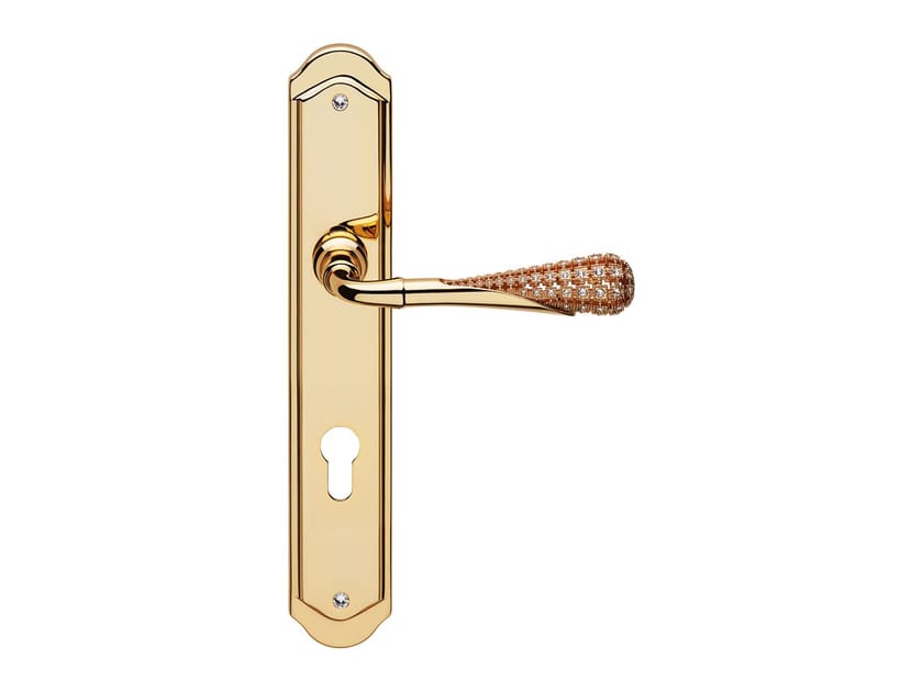 Латунная ручка на пластине с кристаллами Swarovski® LINEA CALI' Feeling ARCH-00077541