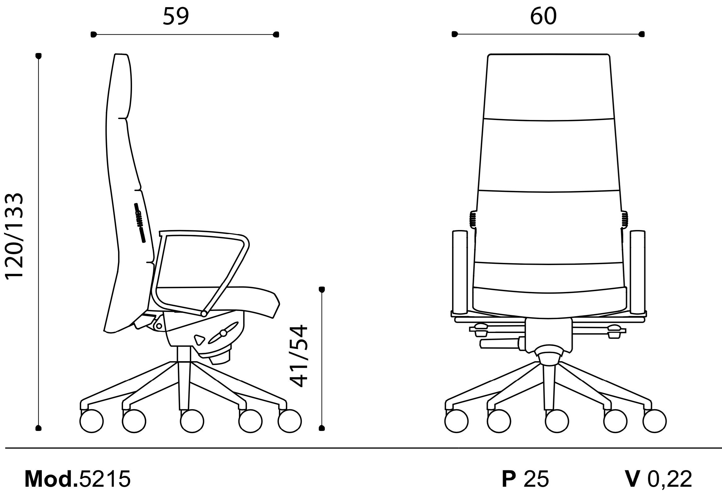 Вращающееся офисное кресло с высокой спинкой Ares Line Trendy First Class ARCH-00109257 - Вид №6
