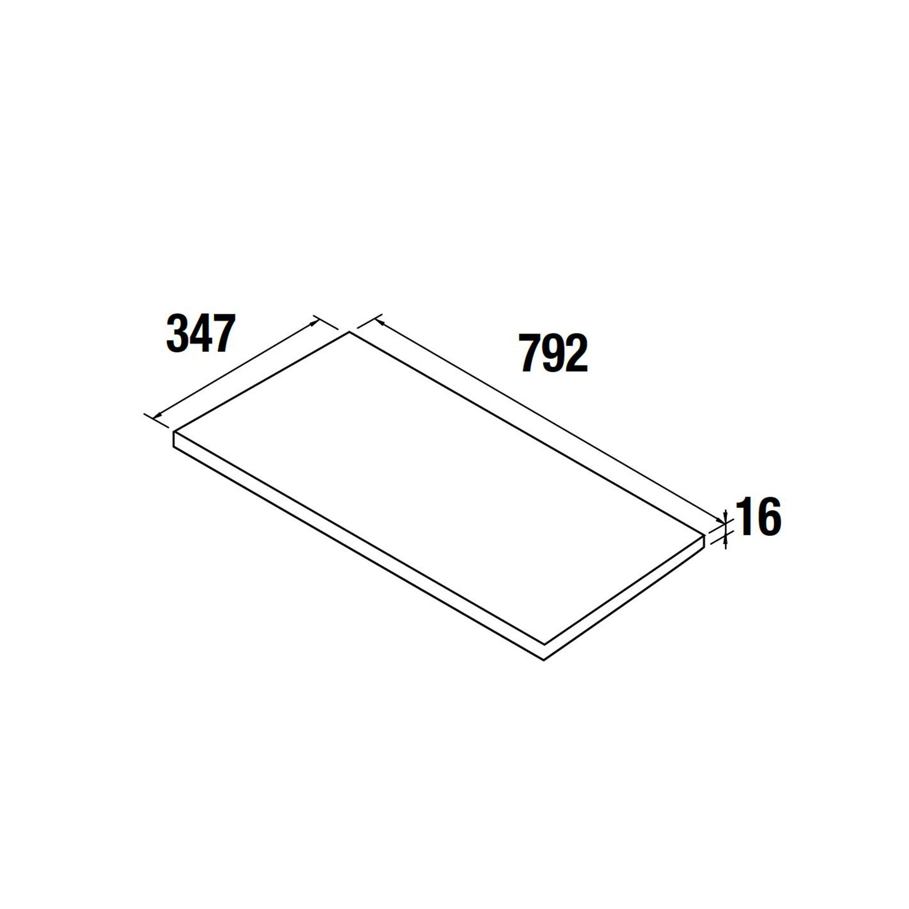 24838 SALGAR Полка АЛЬЯНС глубина 40 СОСНА ЛУЧЕВАЯ 792 x 347 x 16 мм  - Вид №1
