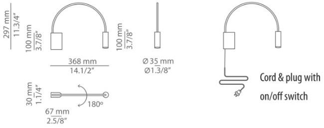 Настенный светильник из алюминия Volta A-3530; a-3531 Santreyd - Вид №5