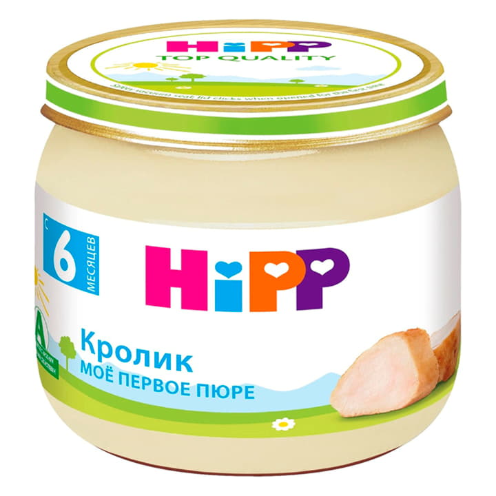 Пюре Кролик с 6 месяцев мое первое пюре HiPP 80 г Santreyd 15710