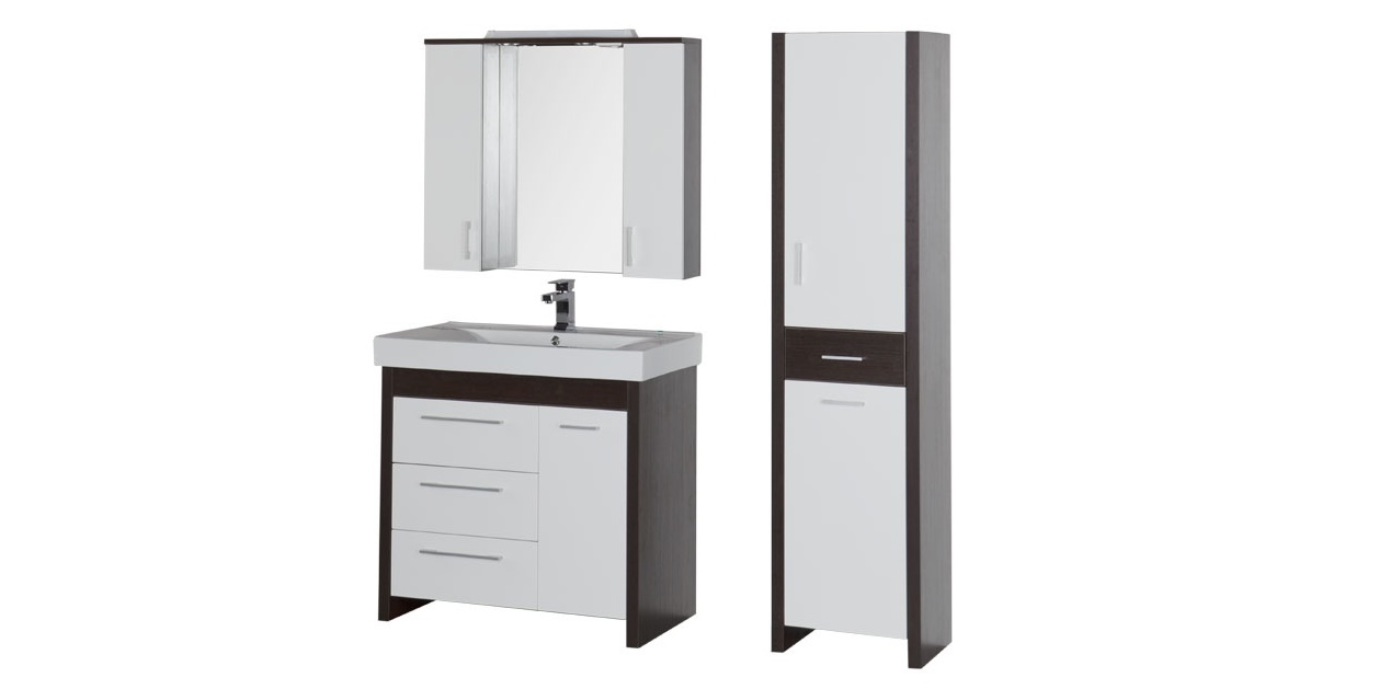 Комплект мебели Aquanet Тиана 90 венге 00177138 - Вид №1