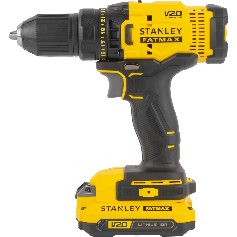 Дрель-шуруповерт аккумуляторная Stanley SCD700C2K, 18 В Li-ion 2x1.5 Ач STANLEY FATMAX STLM-2029836 - Вид №2