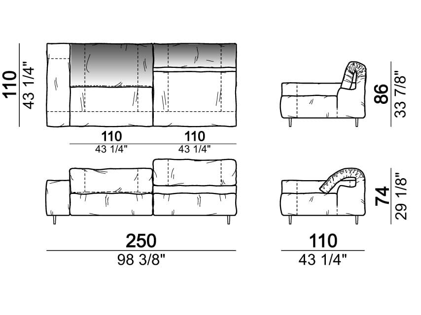 Секционный кожаный диван Arketipo CRAZY DIAMOND ARCH-00133462 - Вид №20