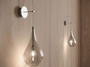 Настенный светильник из дутого стекла