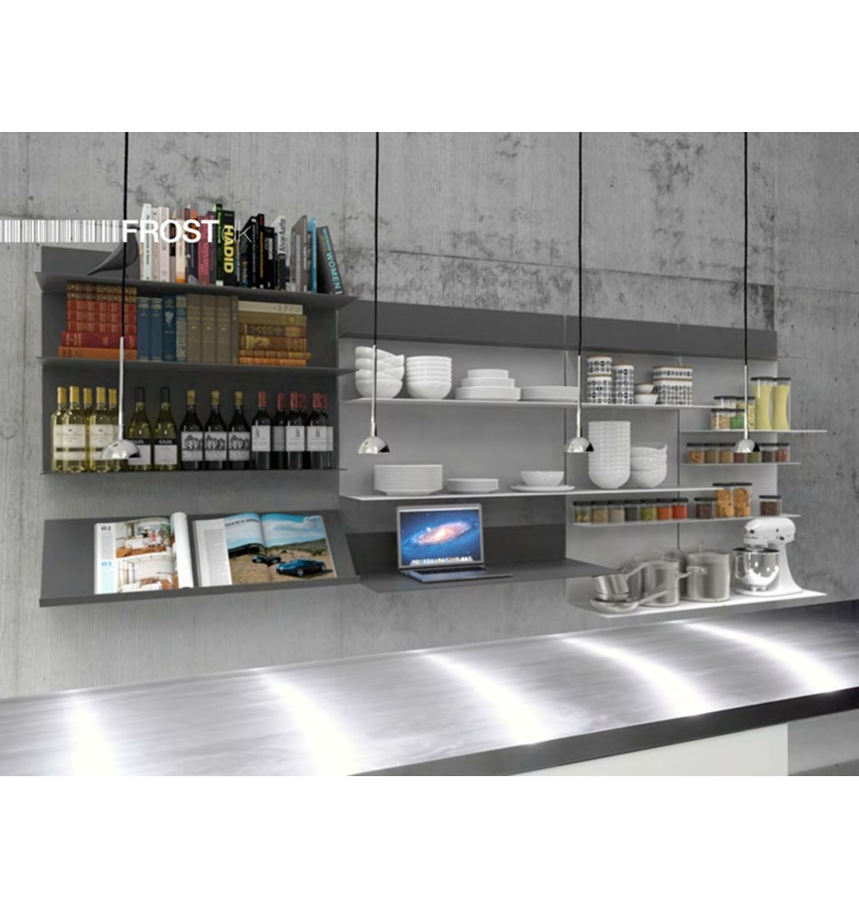 FROST Полка 4025 25x15x60cм » чёрная Алюминий Черный U4025-B  - Вид №2