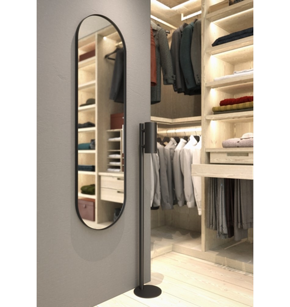 FROST Зеркало 140x40cm » черное Алюминий Черный U4139-B  - Вид №4