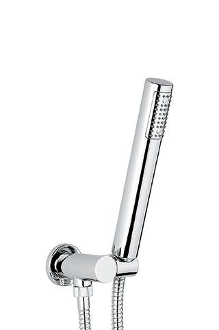 154CR Набор ручного душа 154: шланг 150см. из латуни (C02706А), однорежимная лейка, цвет хром EMMEVI 