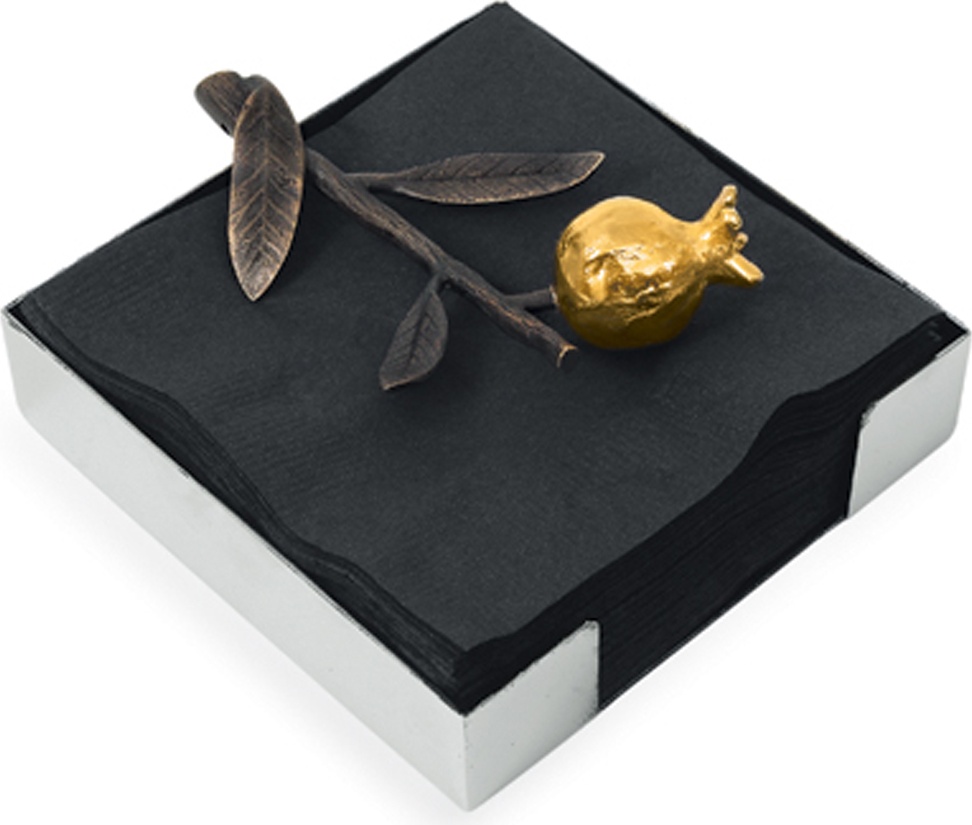 10551576 Michael Aram Подставка для салфеток Michael Aram Гранат 13см, сталь нержавеющая Сталь нержавеющая 