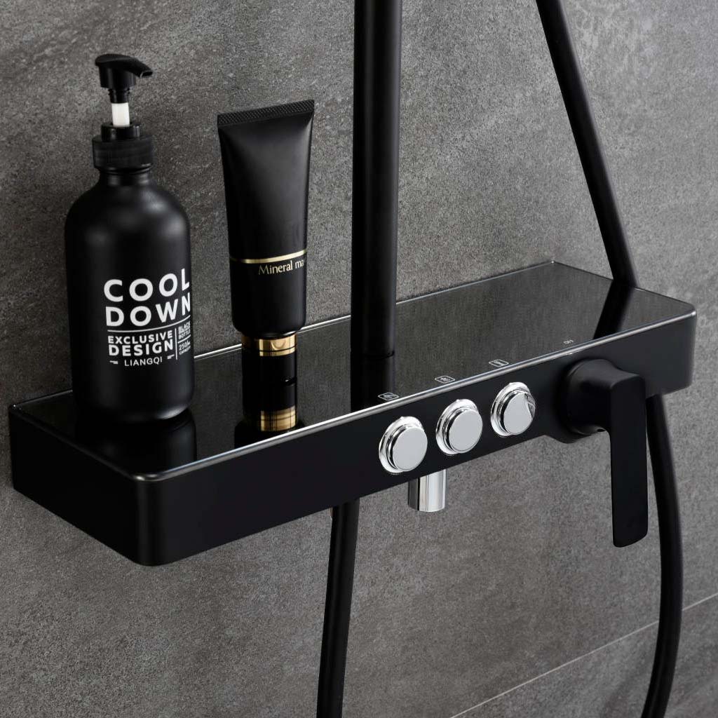 Душевая система MELANA-610501B MALE нерж.сталь, с тропическим душем, лейкой F610501B MALE - Вид №5